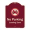 Signmission Designer Series-No Parking Loading Zone With No Car Symbol, 24" x 18", BU-1824-9817 A-DES-BU-1824-9817 - alternate 1